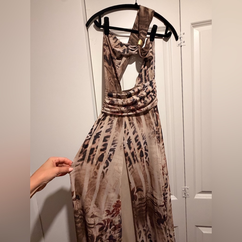 Leopard Maxi Ruffle Dress in Multi - Picture 4 of 6